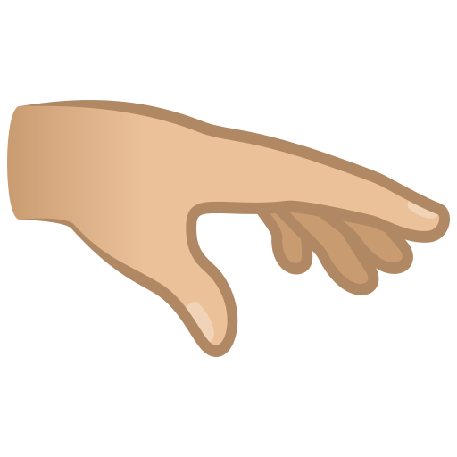 Palm Down Hand: Medium-Light Skin Tone on JoyPixels