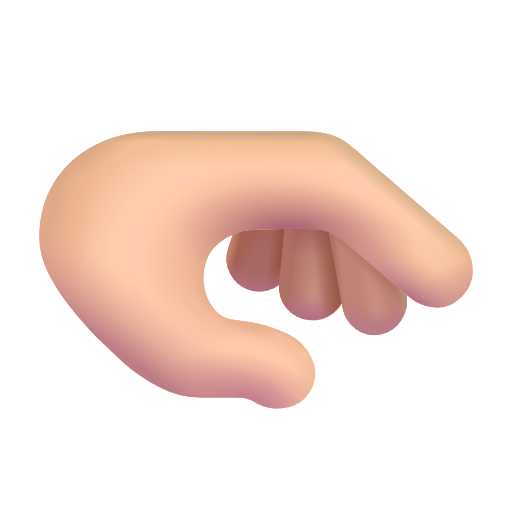 Palm Down Hand: Medium-Light Skin Tone on Microsoft 3D