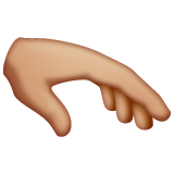 Palm Down Hand: Medium-Light Skin Tone on WhatsApp