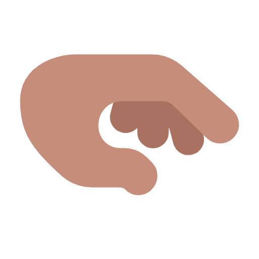 Palm Down Hand: Medium Skin Tone on Microsoft Fluent