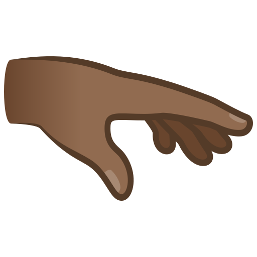 Palm Down Hand: Medium-Dark Skin Tone on JoyPixels