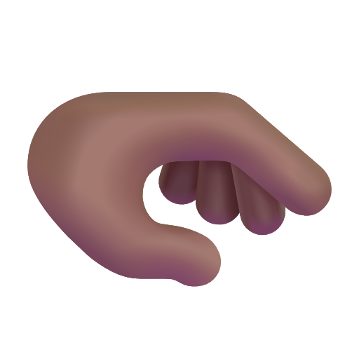 Palm Down Hand: Medium-Dark Skin Tone on Microsoft 3D