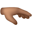 Palm Down Hand: Medium-Dark Skin Tone on Samsung