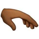Palm Down Hand: Medium-Dark Skin Tone on WhatsApp
