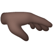 Palm Down Hand: Dark Skin Tone on Samsung