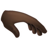 Palm Down Hand: Dark Skin Tone on WhatsApp