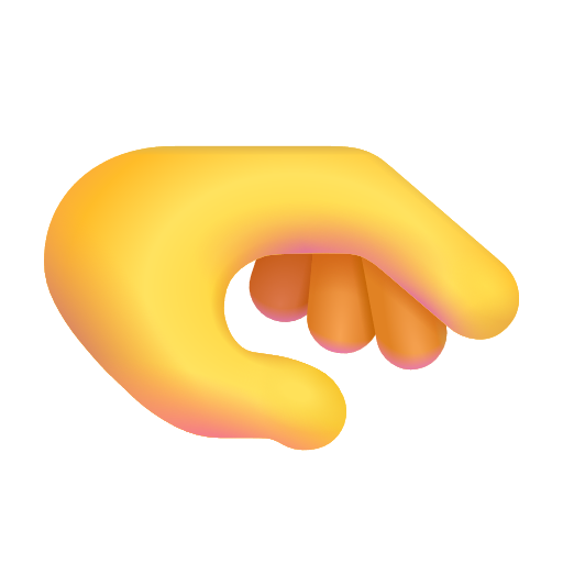 Palm Down Hand on Microsoft 3D