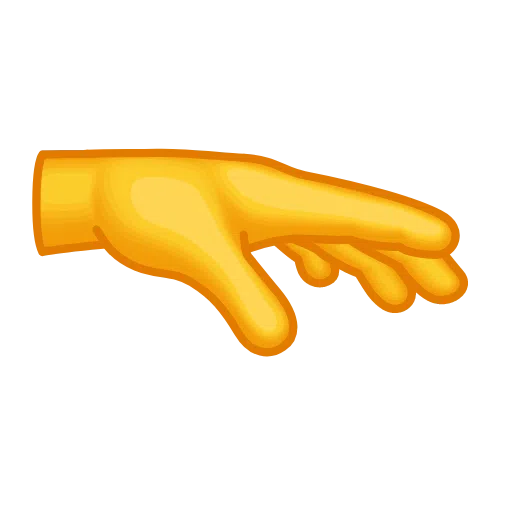 Palm Down Hand on Telegram