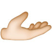 Palm Up Hand: Light Skin Tone on Samsung