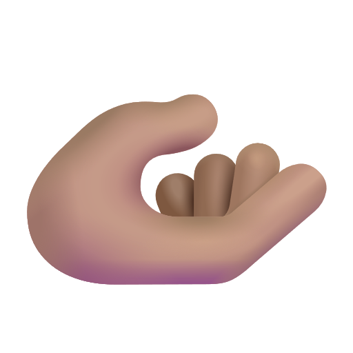 Palm Up Hand: Medium Skin Tone on Microsoft 3D