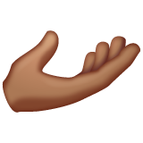 Palm Up Hand: Medium Skin Tone on WhatsApp