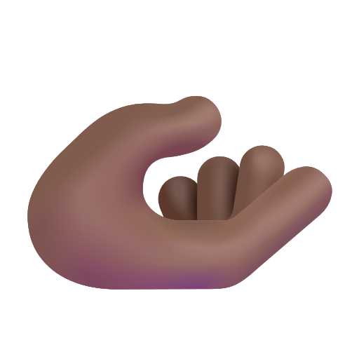 Palm Up Hand: Medium-Dark Skin Tone on Microsoft 3D