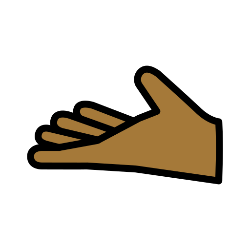 Palm Up Hand: Medium-Dark Skin Tone on OpenMoji