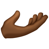 Palm Up Hand: Medium-Dark Skin Tone on WhatsApp