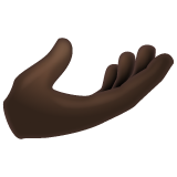 Palm Up Hand: Dark Skin Tone on WhatsApp