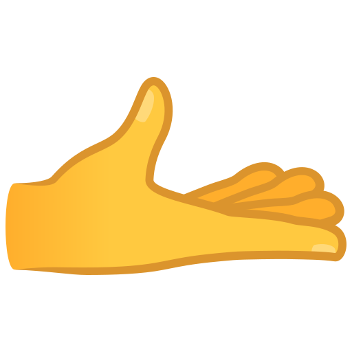 Palm Up Hand on JoyPixels