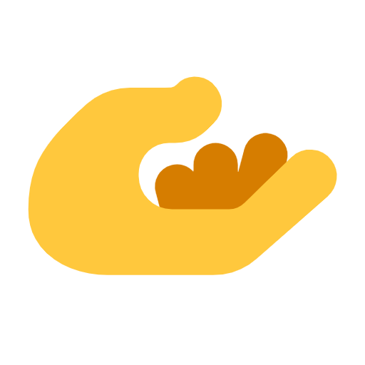 Palm Up Hand on Microsoft Fluent