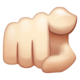 Index Pointing At The Viewer: Light Skin Tone on WhatsApp