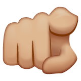 Index Pointing At The Viewer: Medium-Light Skin Tone on WhatsApp