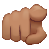 Index Pointing At The Viewer: Medium Skin Tone on WhatsApp