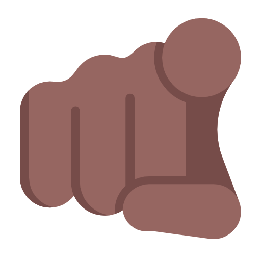 Index Pointing At The Viewer: Medium-Dark Skin Tone on Microsoft Fluent