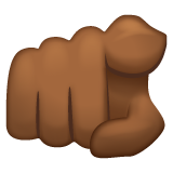Index Pointing At The Viewer: Medium-Dark Skin Tone on WhatsApp