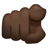 Index Pointing At The Viewer: Dark Skin Tone on WhatsApp