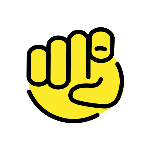 Index Pointing At The Viewer on OpenMoji