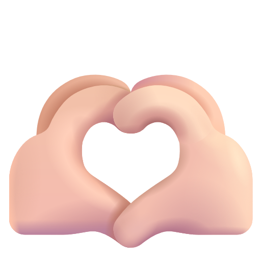 Heart Hands: Light Skin Tone on Microsoft 3D