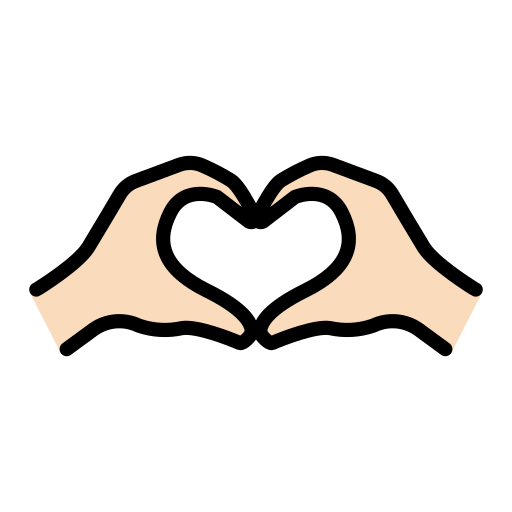 Heart Hands: Light Skin Tone on OpenMoji