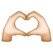 Heart Hands: Light Skin Tone on Samsung