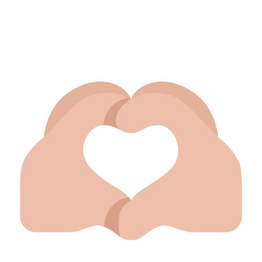 Heart Hands: Medium-Light Skin Tone on Microsoft Fluent