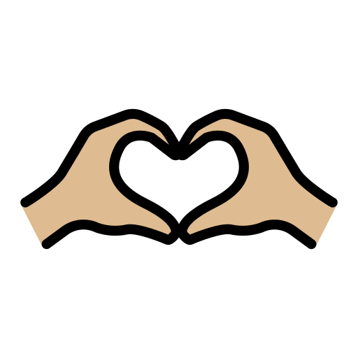 Heart Hands: Medium-Light Skin Tone on OpenMoji