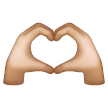 Heart Hands: Medium-Light Skin Tone on Samsung