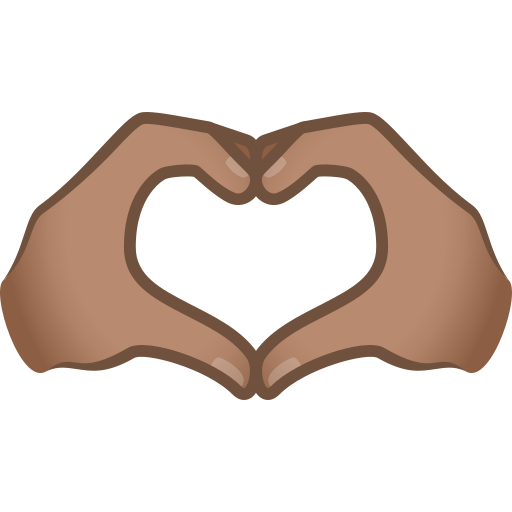 Heart Hands: Medium Skin Tone on JoyPixels