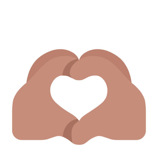 Heart Hands: Medium Skin Tone on Microsoft Fluent