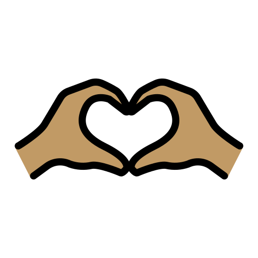 Heart Hands: Medium Skin Tone on OpenMoji