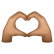 Heart Hands: Medium Skin Tone on Samsung