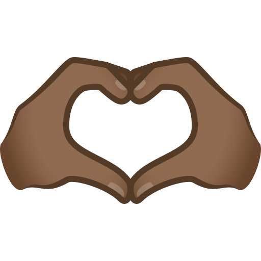 Heart Hands: Medium-Dark Skin Tone on JoyPixels