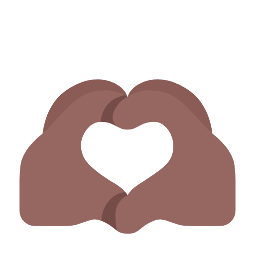 Heart Hands: Medium-Dark Skin Tone on Microsoft Fluent
