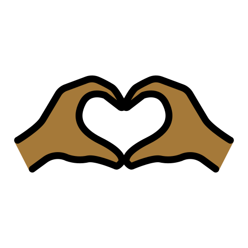 Heart Hands: Medium-Dark Skin Tone on OpenMoji
