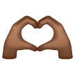 Heart Hands: Medium-Dark Skin Tone on Samsung