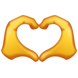 Heart Hands on WhatsApp