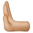 Leftwards Pushing Hand: Medium-Light Skin Tone on Samsung