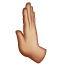 Leftwards Pushing Hand: Medium-Light Skin Tone on WhatsApp