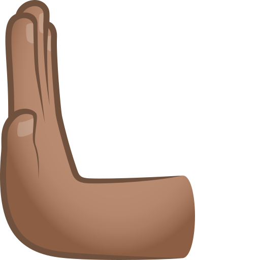 Leftwards Pushing Hand: Medium Skin Tone on JoyPixels