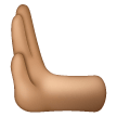 Leftwards Pushing Hand: Medium Skin Tone on Samsung