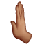 Leftwards Pushing Hand: Medium Skin Tone on WhatsApp