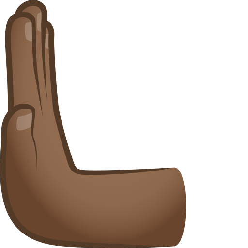 Leftwards Pushing Hand: Medium-Dark Skin Tone on JoyPixels