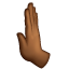 Leftwards Pushing Hand: Medium-Dark Skin Tone on WhatsApp